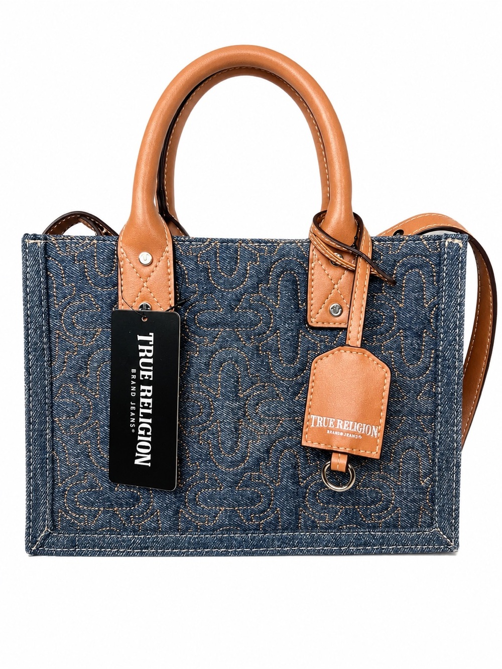 True Religion Denim Tote Bag NWT Y2K Western Horseshoe Crossbody Shoulder Bag